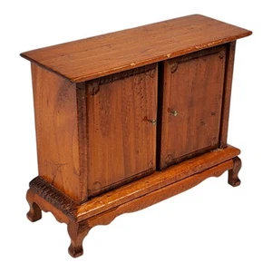 Dollhouse Miniature Wood Hall Sofa or Media Cabinet Furniture 1:12 - Picture 1 of 11