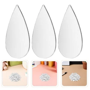 200 Pcs Acrylic Water Drop Wall Sticker Mirror Decals Peel and Bathroom - Picture 1 of 12