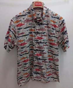 Yiume Hemd Herren Medium Childhood Doodles Aloha Camp Resort Hawaiihemd - Bild 1 von 5