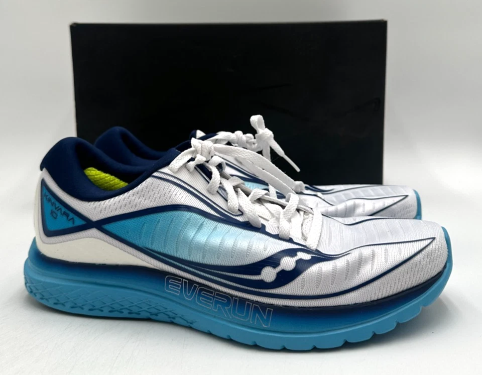 Saucony Kinvara 10 NUEVO Zapato para Correr para Mujer Blanco/Azul EE. UU. Talla 10 Mediano Foto 1 de 4