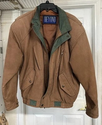 Chaqueta de cuero vintage Beyond Leather - años 90 talla pequeña Foto 1 de 4