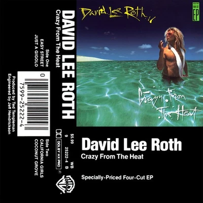 David Lee Roth - Crazy From The Heat Cass, EP, AR, Warner Bros. Records 1985 Jaz - Image 1 of 4