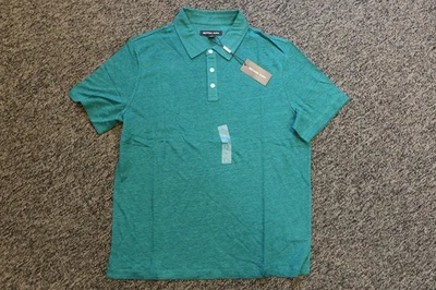 Nueva Camisa Polo Michael Kors 100% Lino Para Hombre - GRANDE - Verde Amazon Brezo Foto 1 de 3