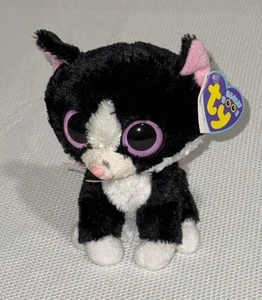 Ty Beanie Boo Pepper die Katze Plüschtier Stofftier SIEHE FOTOS Mängel lila Etikett - Bild 1 von 9