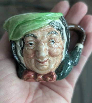 Taza Toby Personaje Royal Doulton De Colección Sairey Gamp Vieja Mujer Mini Arte Inglaterra Foto 1 de 4