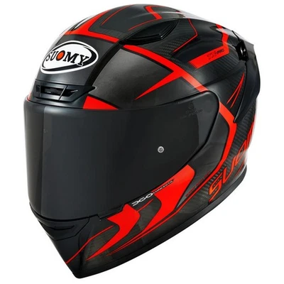 Casco de motocicleta avanzado de carbono rojo Suomy TX-Pro Foto 1 de 4