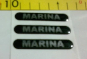 Logo Fries mit Namen aus Resin 3 Stück MARINE - Bild 1 von 1