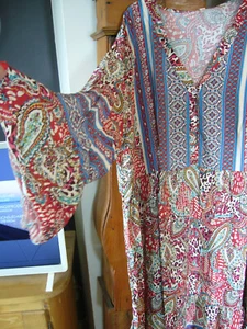*Queensize*megaaa Eyecatcher Hippie Boho Kleid, AA 78cm, L. 130cm,Neu Etikett - Bild 1 von 8