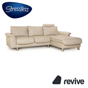 Stressless E300 Leder Ecksofa Grau Recamiere Rechts Sofa Couch