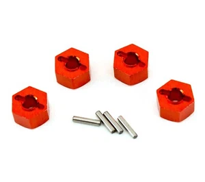 Aluminum Red Tall Offset 7.0 Wheel Hex Hubs 3654 Traxxas Slash Stampede Rustler - Picture 1 of 2