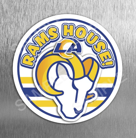 Magnet Die Cut Rams House Los Angeles Rams NFL Football Champion Cover