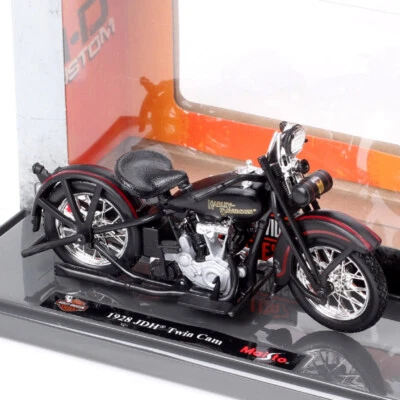 1/18 Scale Maisto 1928 Harley Davidson JDH Twin Cam Diecast Toy Motorcycle Model - Image 1 of 4