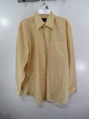 Mens Mohawk Dress Shirt Size L 16 16.5 Yellowish Orange Color Long Sleeve - Image 1 of 4