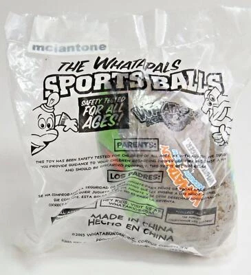 MIP Whataburger 2003 Sports Balls PLUSH FOOTBALL Sport Ball Whataguy WHATAPALS - Image 1 of 3
