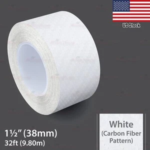1-1/2" Vinyl Pinstriping Pin Stripe Styling Tape Sticker 38mm CARBON FIBER WHITE - Picture 1 of 13