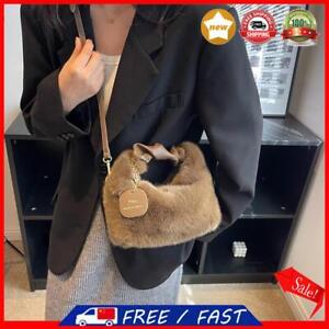 Girls Plush Bag Cute Shoulder Bag Purse Handbag Shopping Dating Bag(Brown)