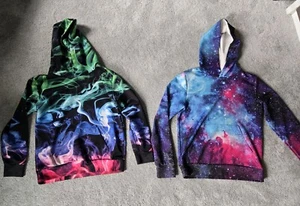 Youth Size Medium Multicolor Hooded SweatShirts Pullover Lot of 2 - Picture 1 of 4