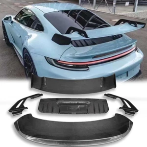 Carbon Fiber Rear Trunk Spoiler Wing For GT3 Style Porsche 911 992 Carrera 2020+ - Picture 1 of 6