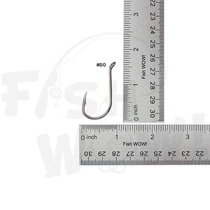 Pez WOW!® Pulpo de Pesca J Gancho Talla 6/0 Negro Níquel Seleccionar Cantidad 20 50 100 Lote - Imagen 1 de 7