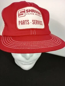De colección. Snapback Sombrero Rojo Malla Camionero Parche Shriver Filtro Prensas Piezas/Servicio - Imagen 1 de 11