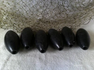 Vintage UPPER MISSISSIPPI Gill Net, Set Line Floats, BLACK PLASTIC U.S.A. - Picture 1 of 3