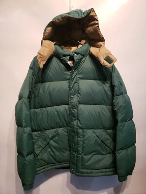 Vtg Penfield Green Outdoors Hooded Down Puffer Long Coat Jacket Mens Large  - Image 1 of 4