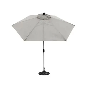 Four Seasons Courtyard Palermo Market Patio Umbrella with Push Button Tilt, Gray - Picture 1 of 8