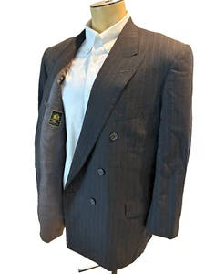 OXXFORD Men's Single Breasted Charcoal Striped Sport Jacket Size 48R $1998 - Picture 1 of 8