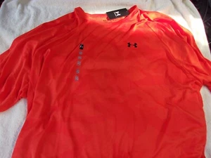 NWT Under Armour loose fit T, men's, 5XL, orange, polyester, short sleeve - Picture 1 of 6