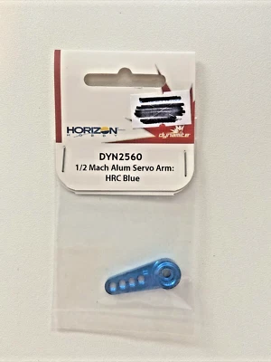 Dynamite 1/2 Machined Aluminum Servo Arm HRC Blue DYN2560 Servo Accessories - Image 1 of 2