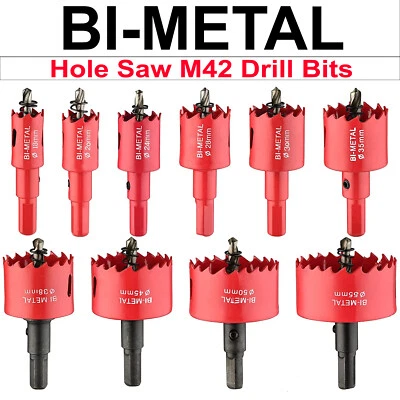 Bi metal Hole Saw 15mm-200mm Drill Bit Arbor Pilot Hole Saw Metal Wood Plastic✅ - Image 1 of 4