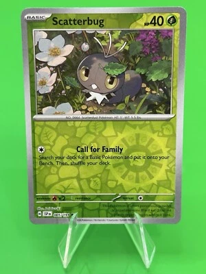 ⭐️⭐️Pokemon Scatterbug S & V Surging Sparks Reverse Holo Common 005/191 NM!!⭐️⭐️ - Image 1 of 3