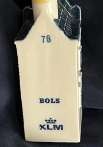 Vintage KLM Airlines Blue Delft House by BOLS #78 Empty - Picture 1 of 8