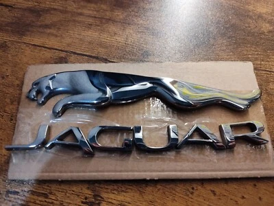 Calcomanía insignia trasera emblema logotipo Jaguar cromada tipo XF XJ XK XJR XJS E X S Foto 1 de 4