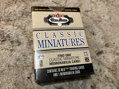 2003 Fleer Box Score Classic Miniatures Sealed 30 Basic Card Set+ memorabilia - Image 1 of 3