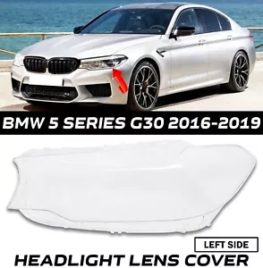 FOR BMW 5 SERIES G30 G38 G31 2016-2019 HEADLIGHT LENS HEADLAMP COVER LEFT SIDE - Picture 1 of 8