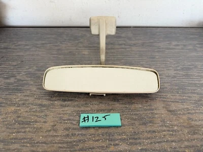 1969-1974 Volvo 144 145 OEM Tan Rear View Mirror & Mounting Plate Manual Dim - Image 1 of 4