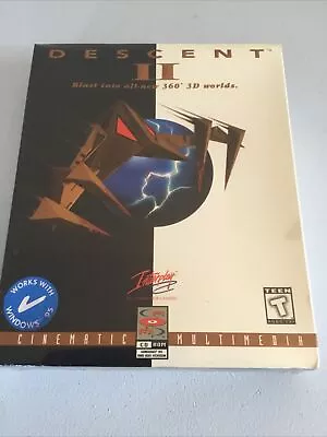 Descent II Descent 2 Drone Simulator Big Box IBM PC Interplay 1996 Sealed Mint! - Image 1 of 4