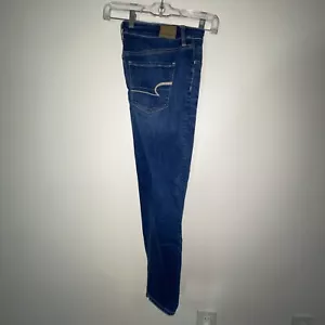American Eagle Womens Super Hi Rise Jegging Jeans 8 Blue Medium Wash Stretch - Picture 1 of 7