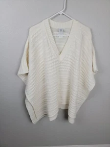 Cabi Cream Colored Textured Cape Sweater Size OS - Picture 1 of 5