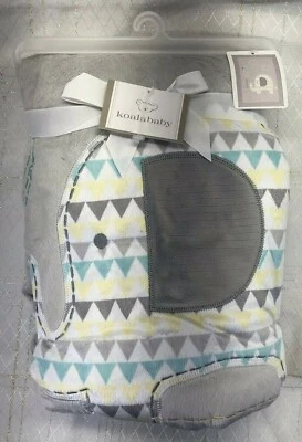 考拉宝宝灰色大象婴儿床毯子被子带鸟和树安全爱 — 第 1/4 张图片