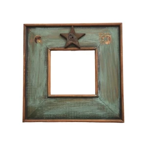 Vintage Massivholzrahmen rustikal gealtert Holz breiter Rand Volkskunst 8×10" Foto - Bild 1 von 18