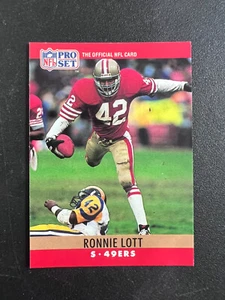 1990 Pro Set #291 Ronnie Lott San Francisco 49ers - Picture 1 of 2
