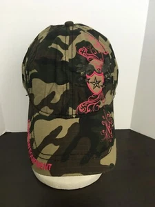 CAT Camo Embroidered Pink Shield Design Cashman Equipment Snapback Hat Cap - Picture 1 of 8