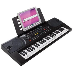 RockJam 49 Key Keyboard Piano with Power Supply, Sheet Music Stand, Black - Picture 1 of 11