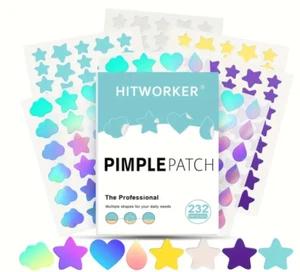 232 Hydrocolloid Acne Pimple Patch Stickers, Zit Covers, 4 Sizes, Tea Tree Oil - Picture 1 of 4