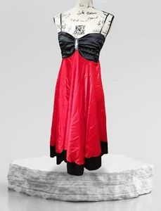 Red & Black Sequins Stretchy Cocktail Party Dress - Picture 1 of 9