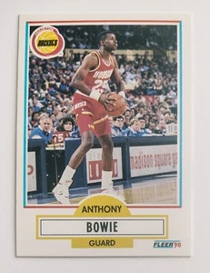ANTHONY BOWIE 1990-91 Fleer Basketball Rookie #69 Houston Rockets - Picture 1 of 2