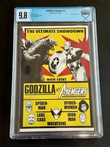 Godzilla vs Avengers #1 CBCS 9.8 NM/M Captain America Boxing Variant Graded - Picture 1 of 2