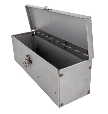 CASSETTA PORTA ATTREZZI 300X90X95MM LAMIERA FERRO TRATTORE MULETTO ESCAVATORE - Immagine 1 di 4
